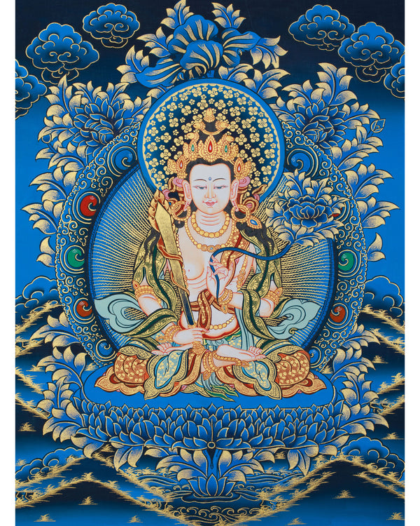 Thangka Of Bodhisattva Manjushri