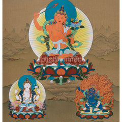 Thangka of wisdom buddha Manjushri