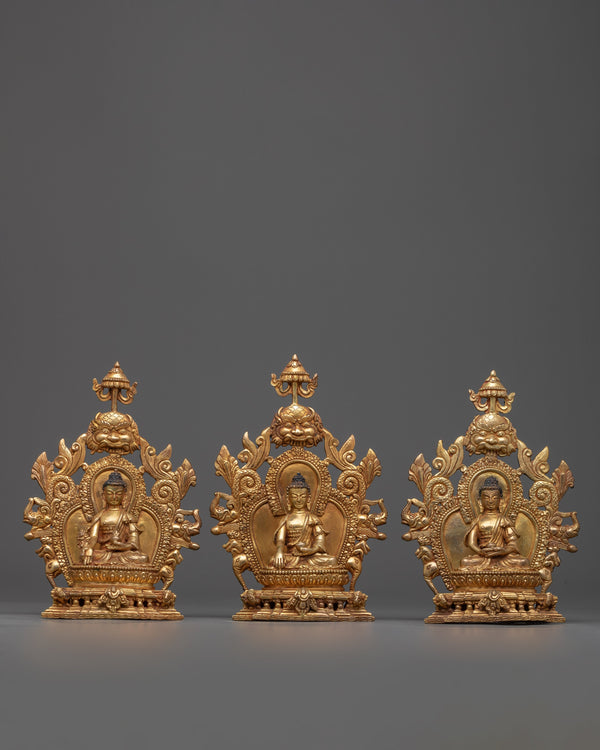 Three Buddha Statues Set 