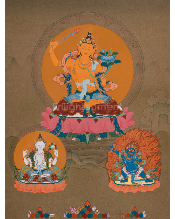 Three Enlightened Bodhisattvas 