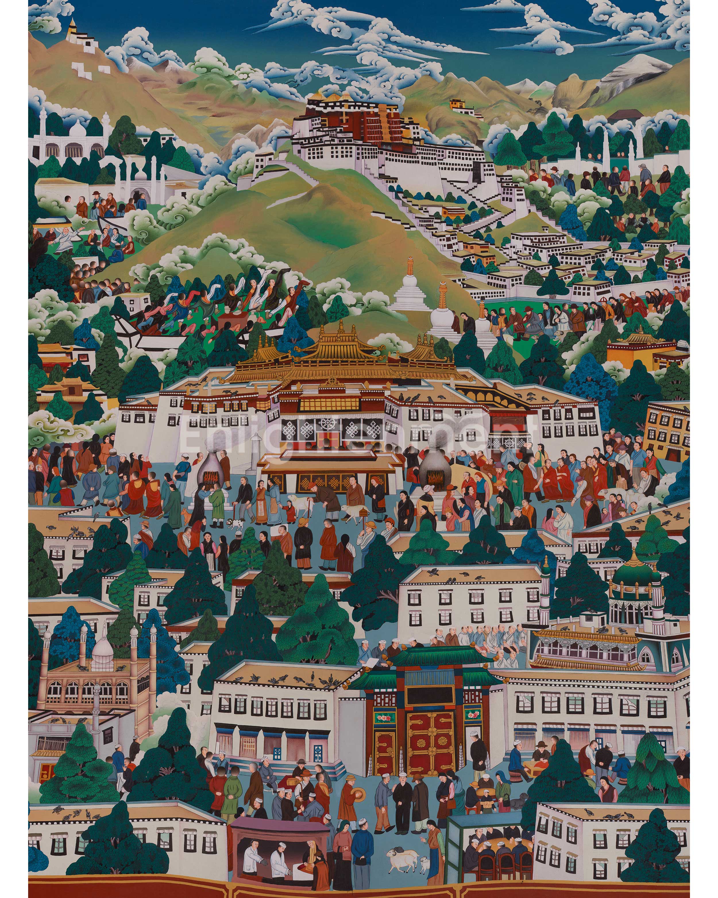 Tibet Valley Thangka