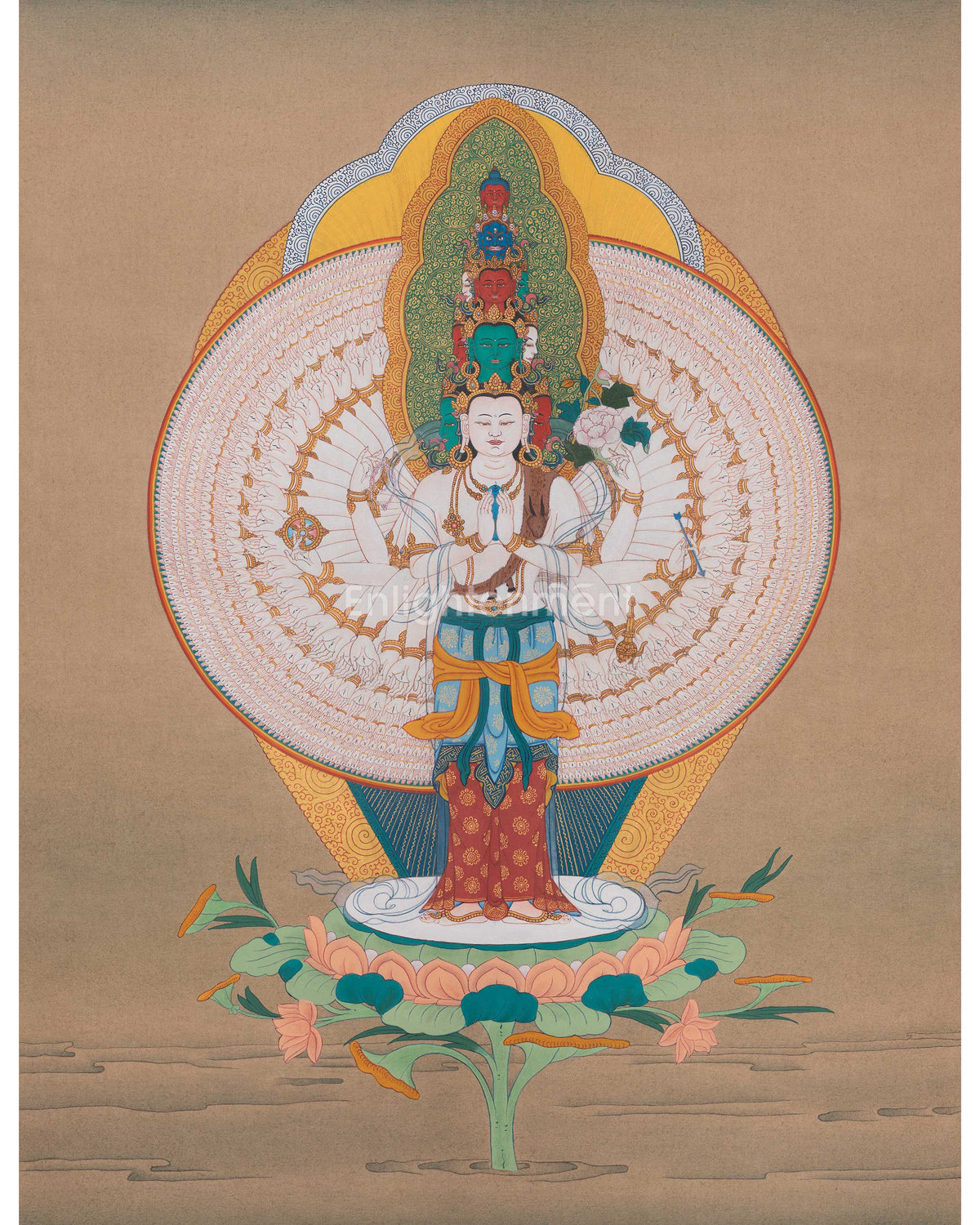 Tibetan 1000 Armed Armed Chenrezig 