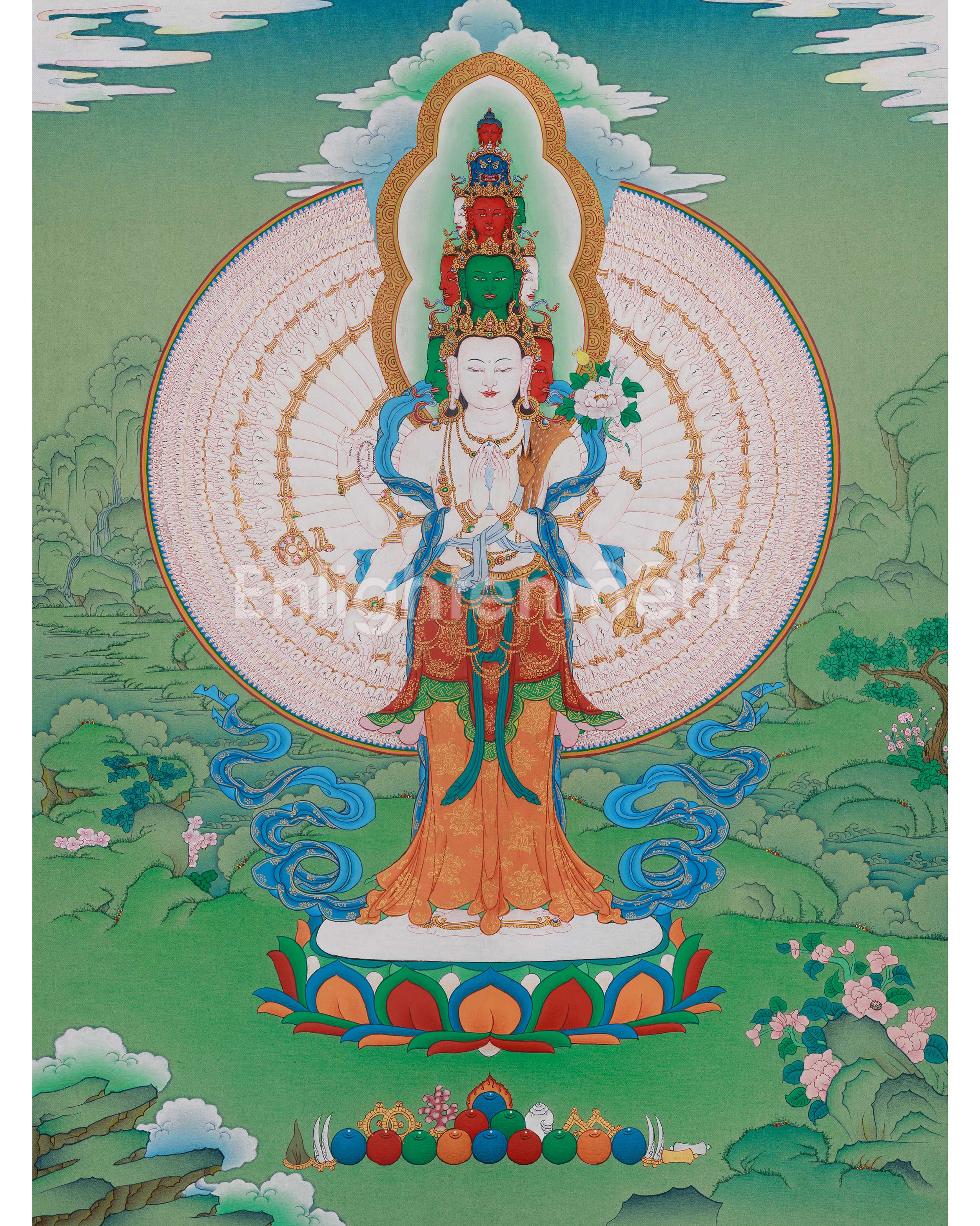 Tibetan 1000 Armed Chenrezig Art 