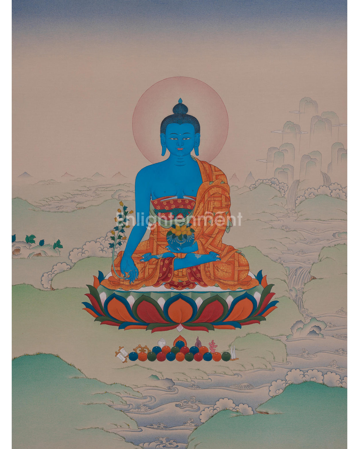 Tibetan Bhaisajyaguru Thangka