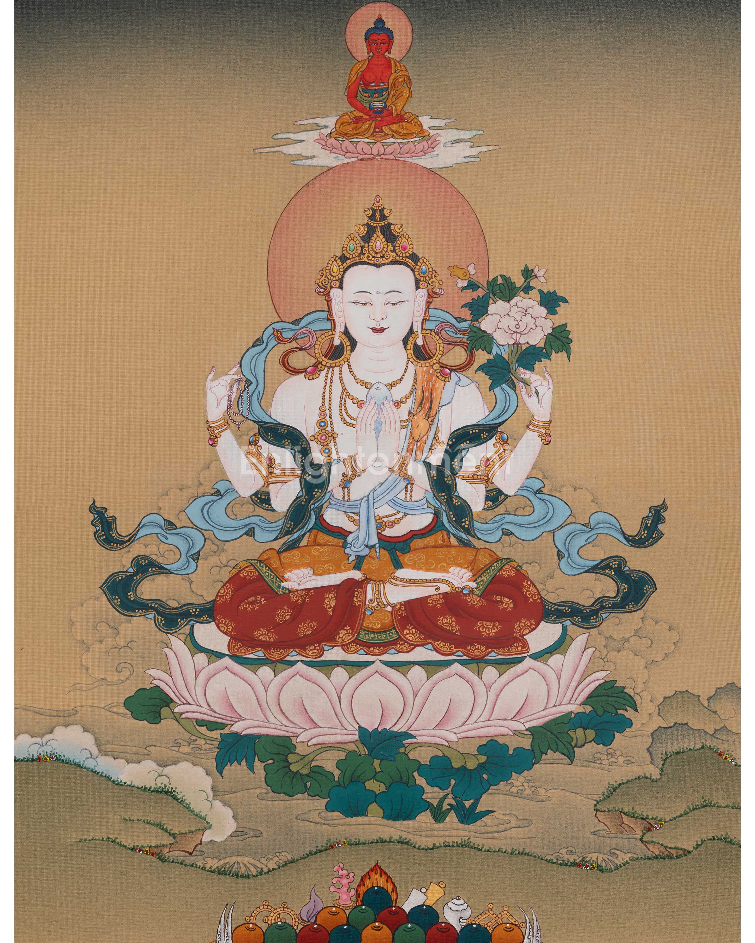 Tibetan Chenrezig Buddhist Art