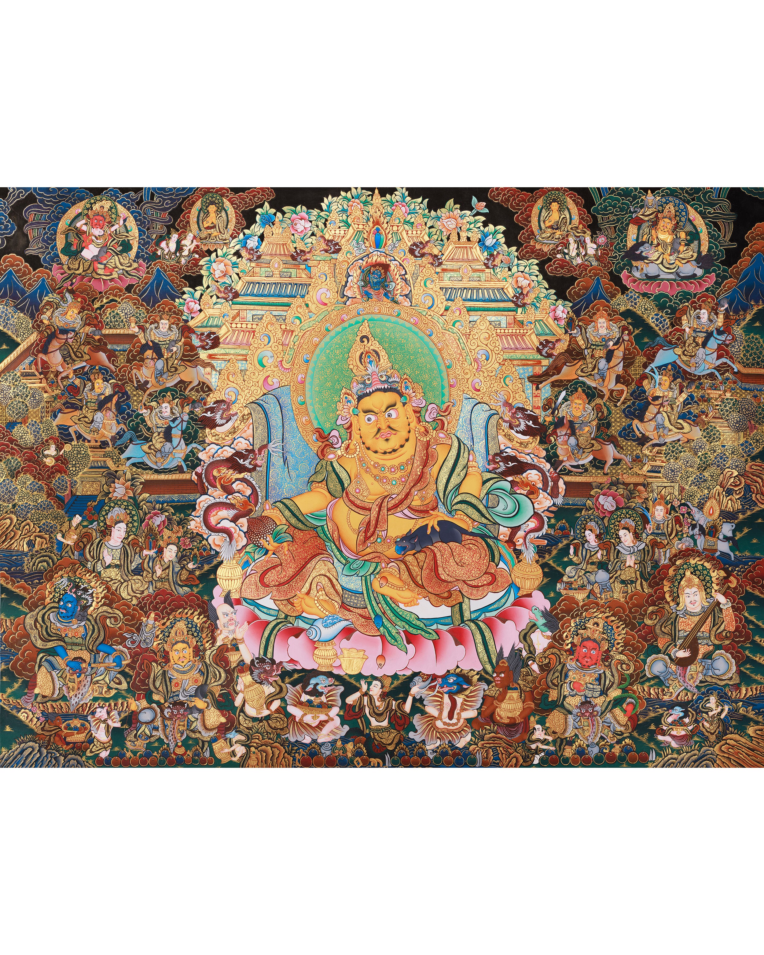 Tibetan Dzambhala Thangka