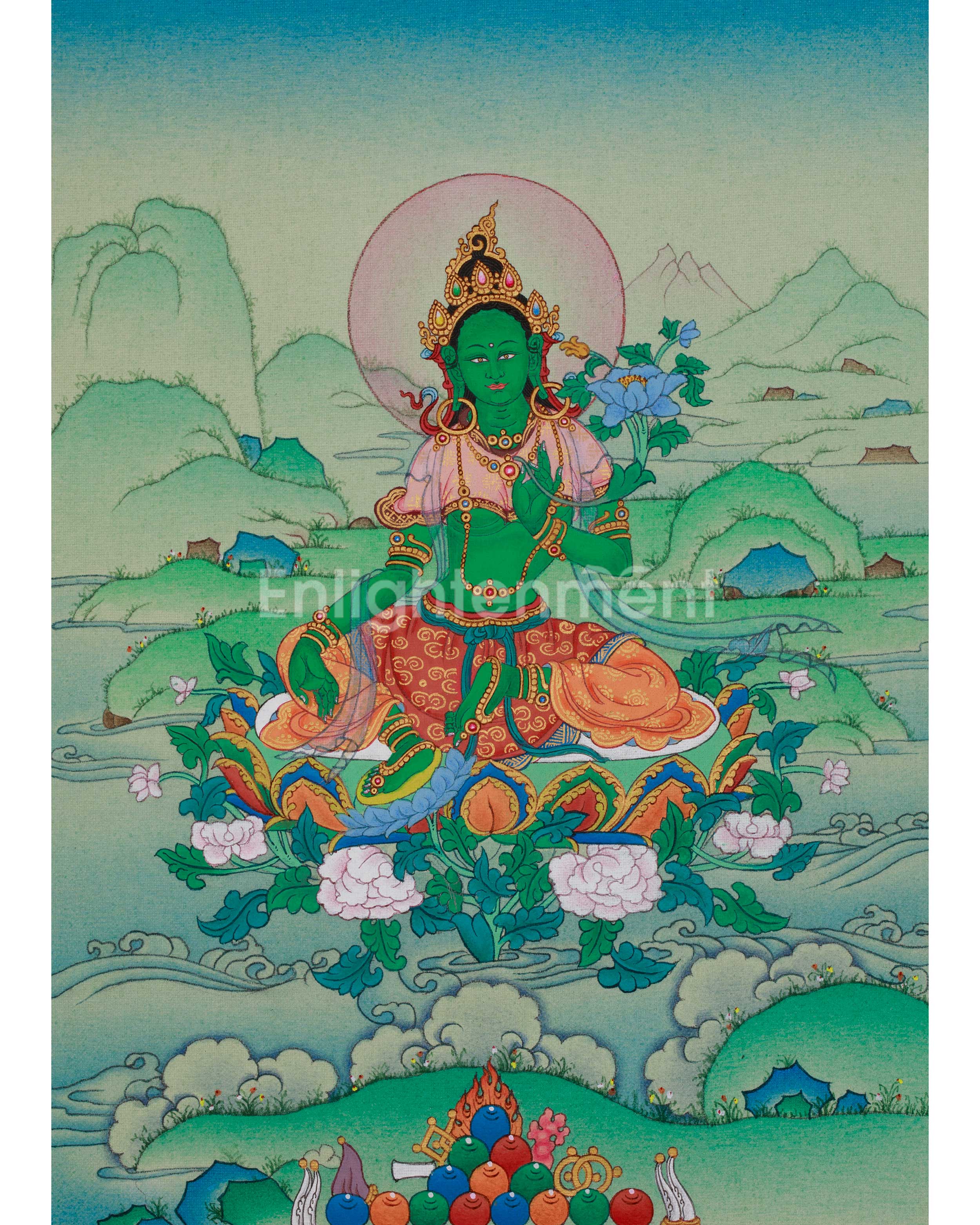 Tibetan Green Tara Artwork