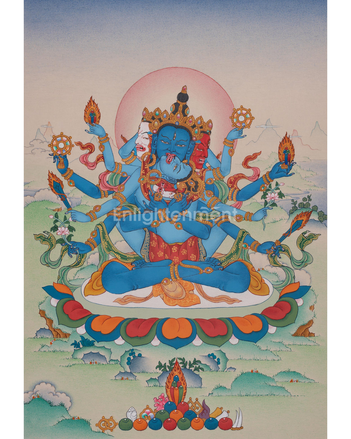 Tibetan Guhyasamaja Thangka Painting