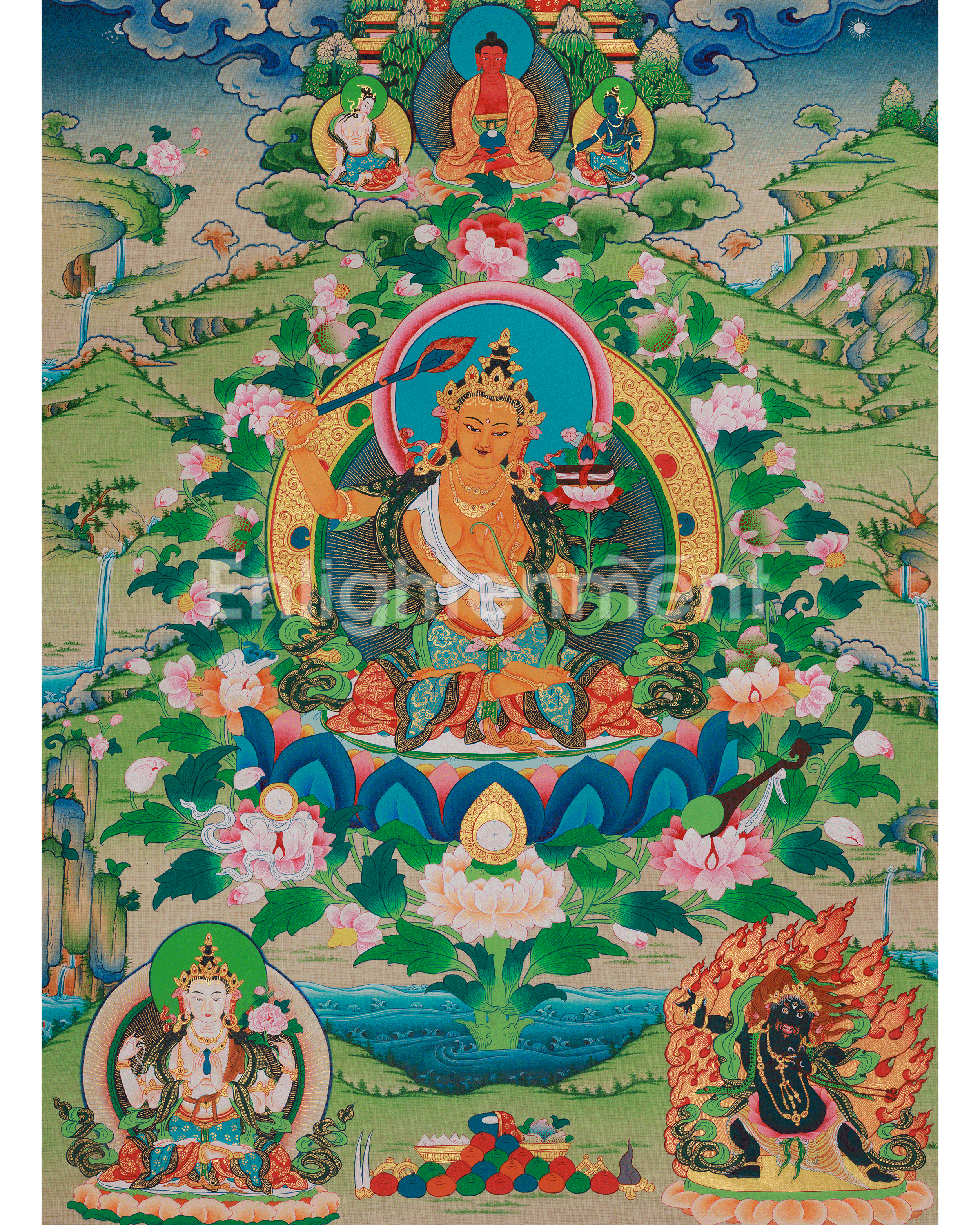 Tibetan Jampelyang Thangka 