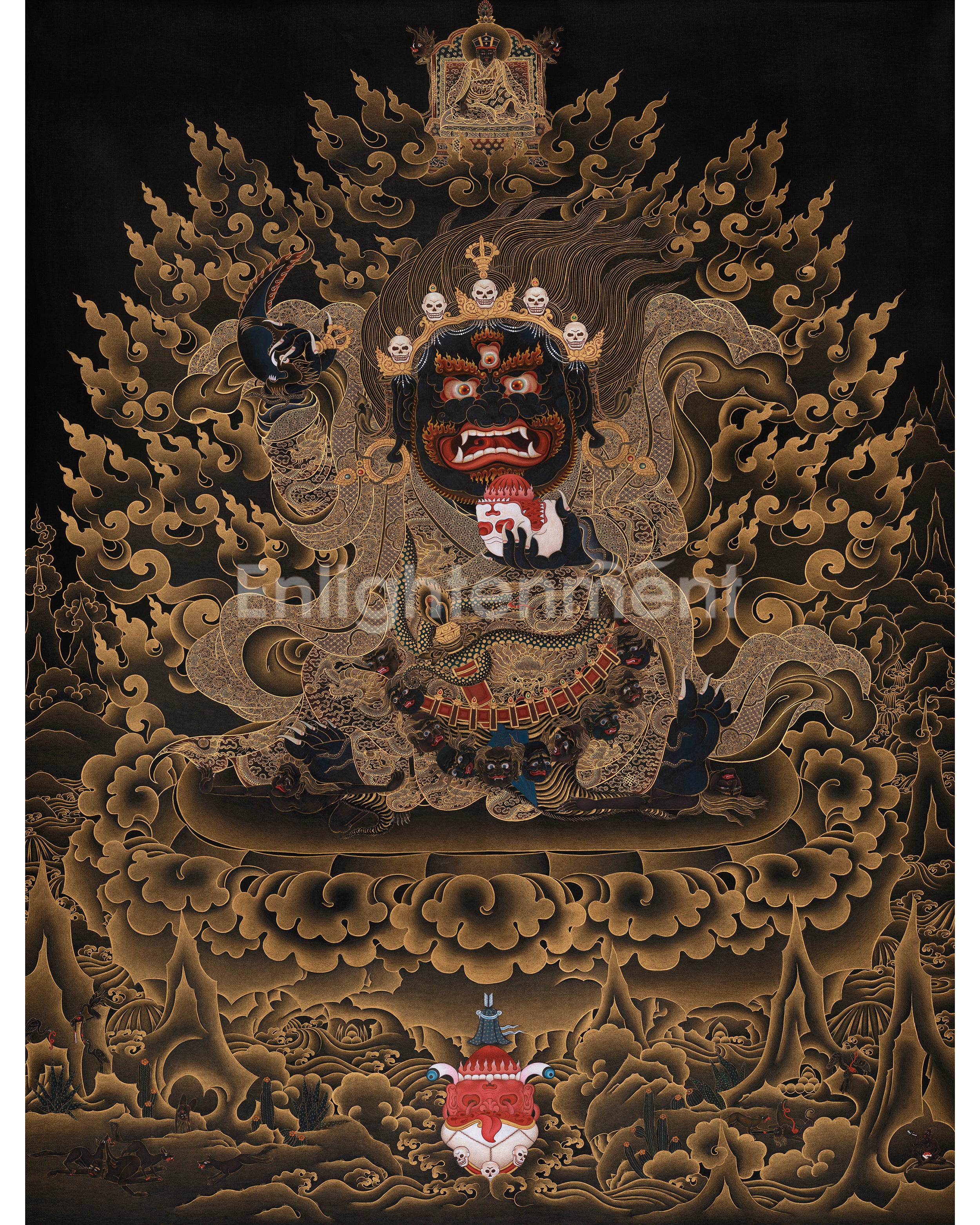 Tibetan Mahakala Bernagchen Thangka
