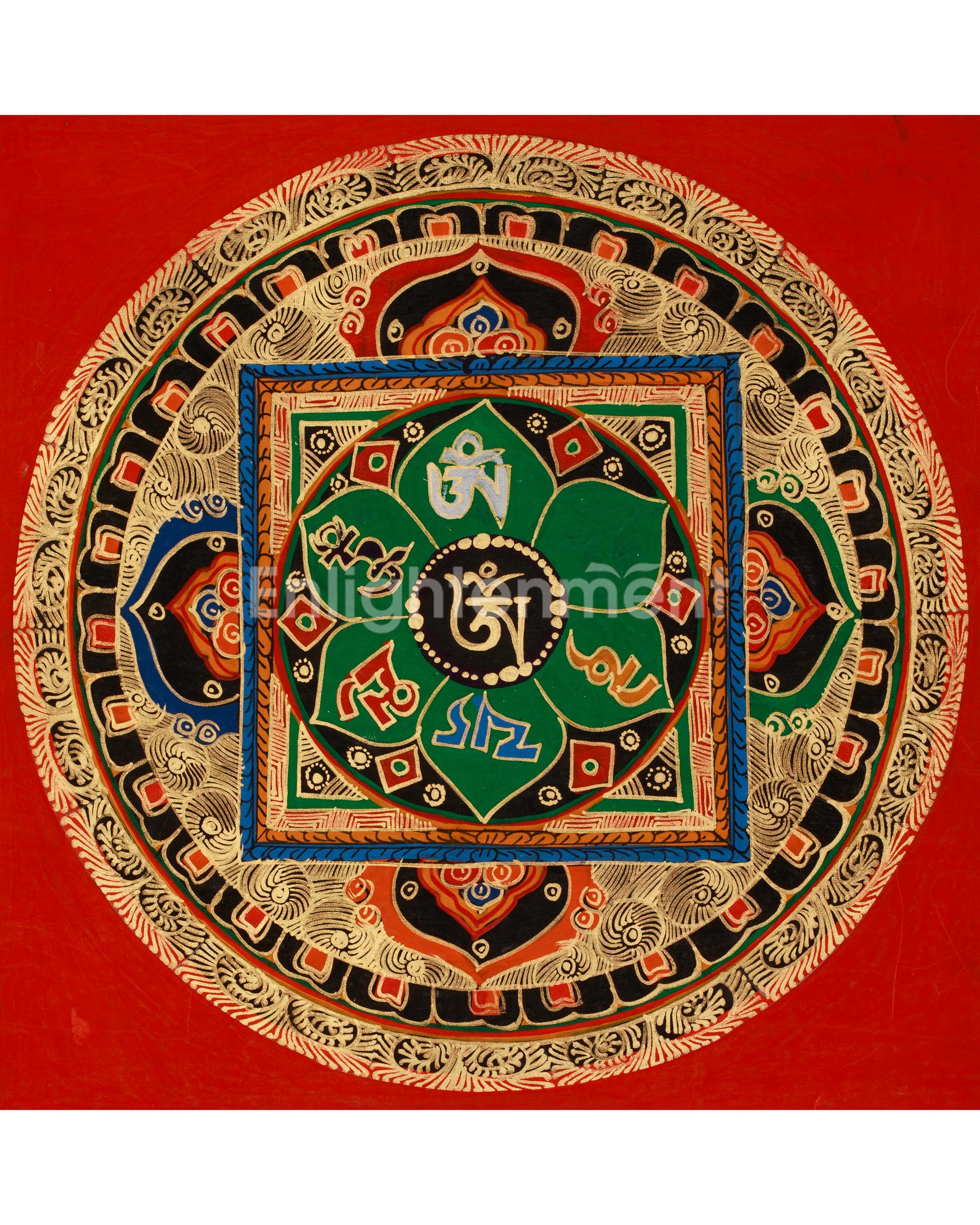 Tibetan Om Mantra Mandala