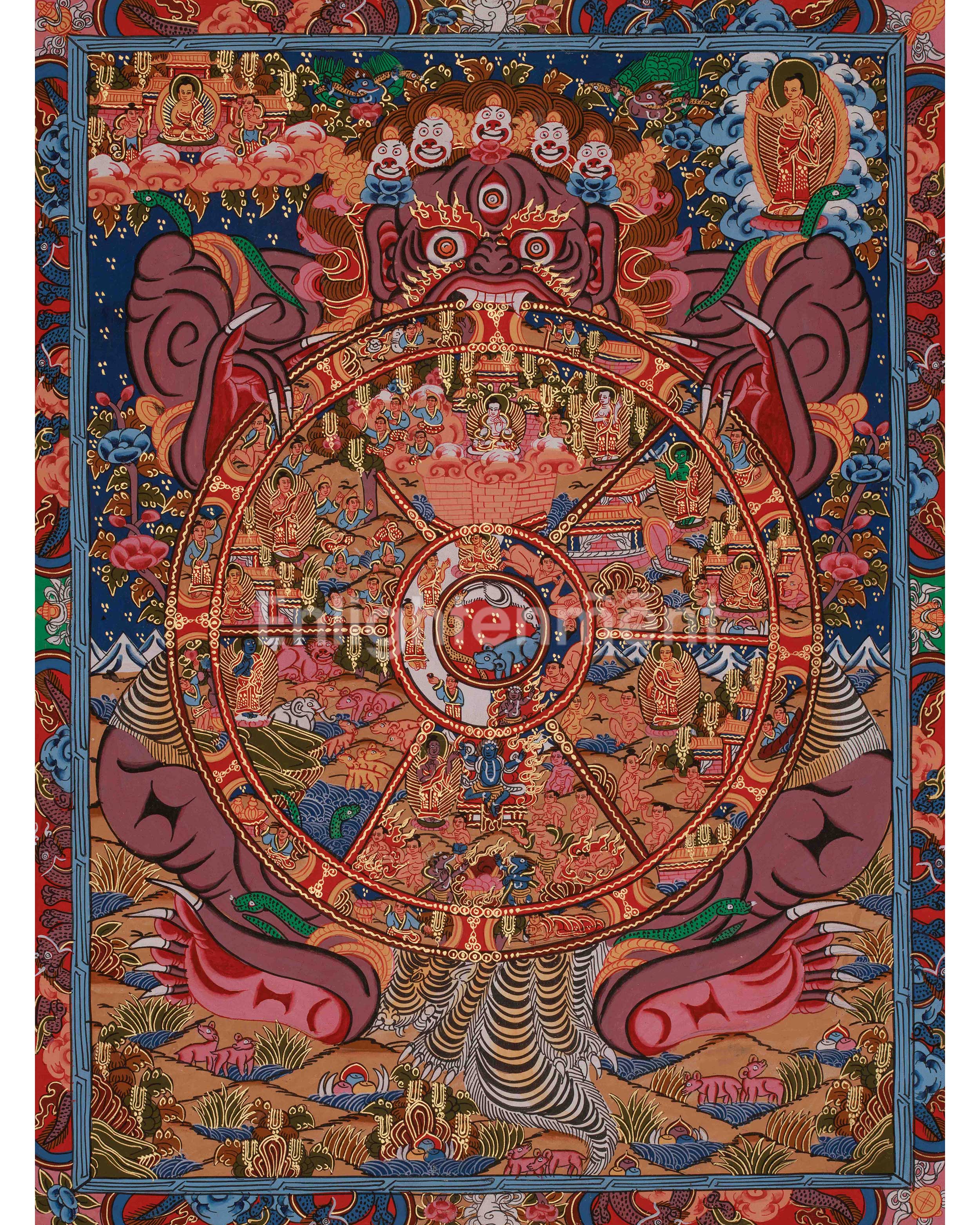Tibetan Wheel of Life Artwork