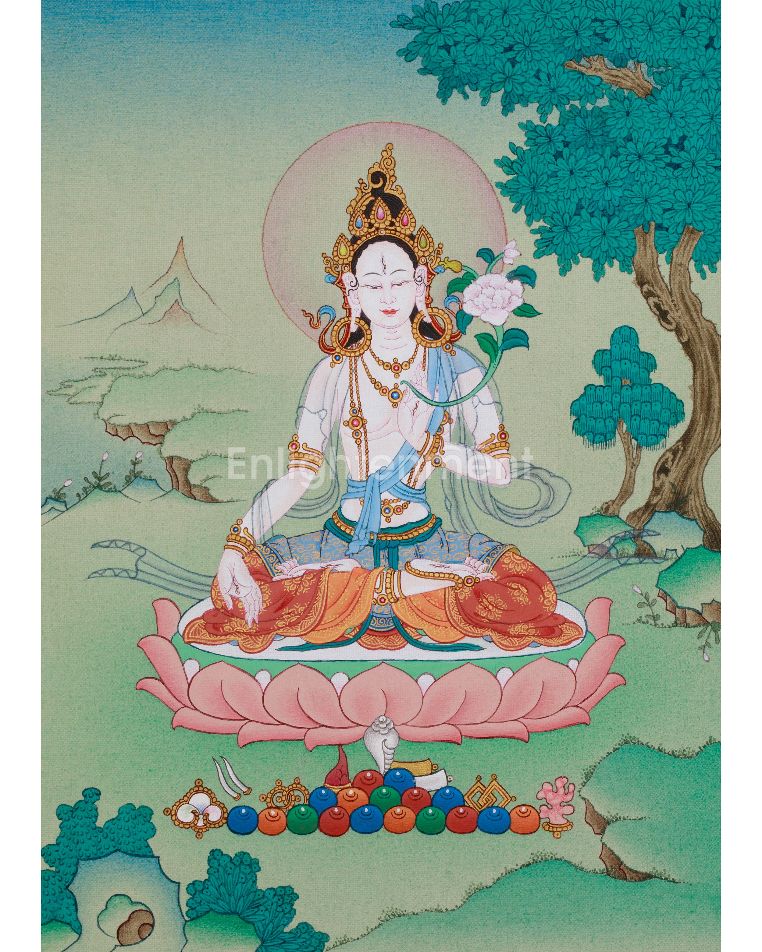 Tibetan White Tara Art 
