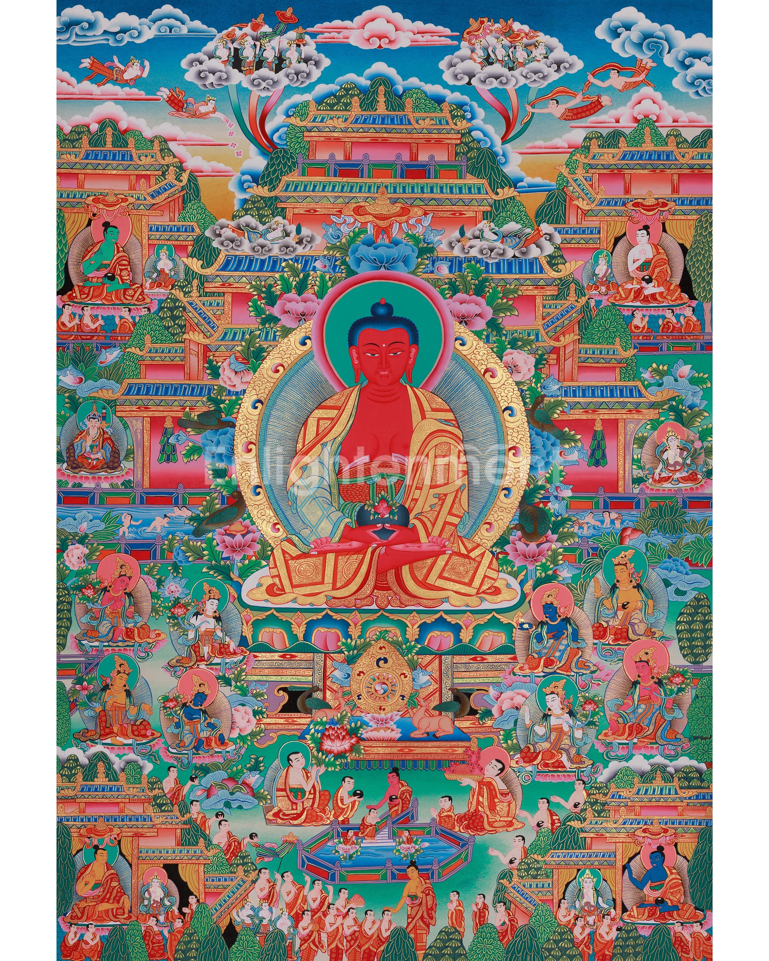 Traditional Amitabha Buddha Thangka