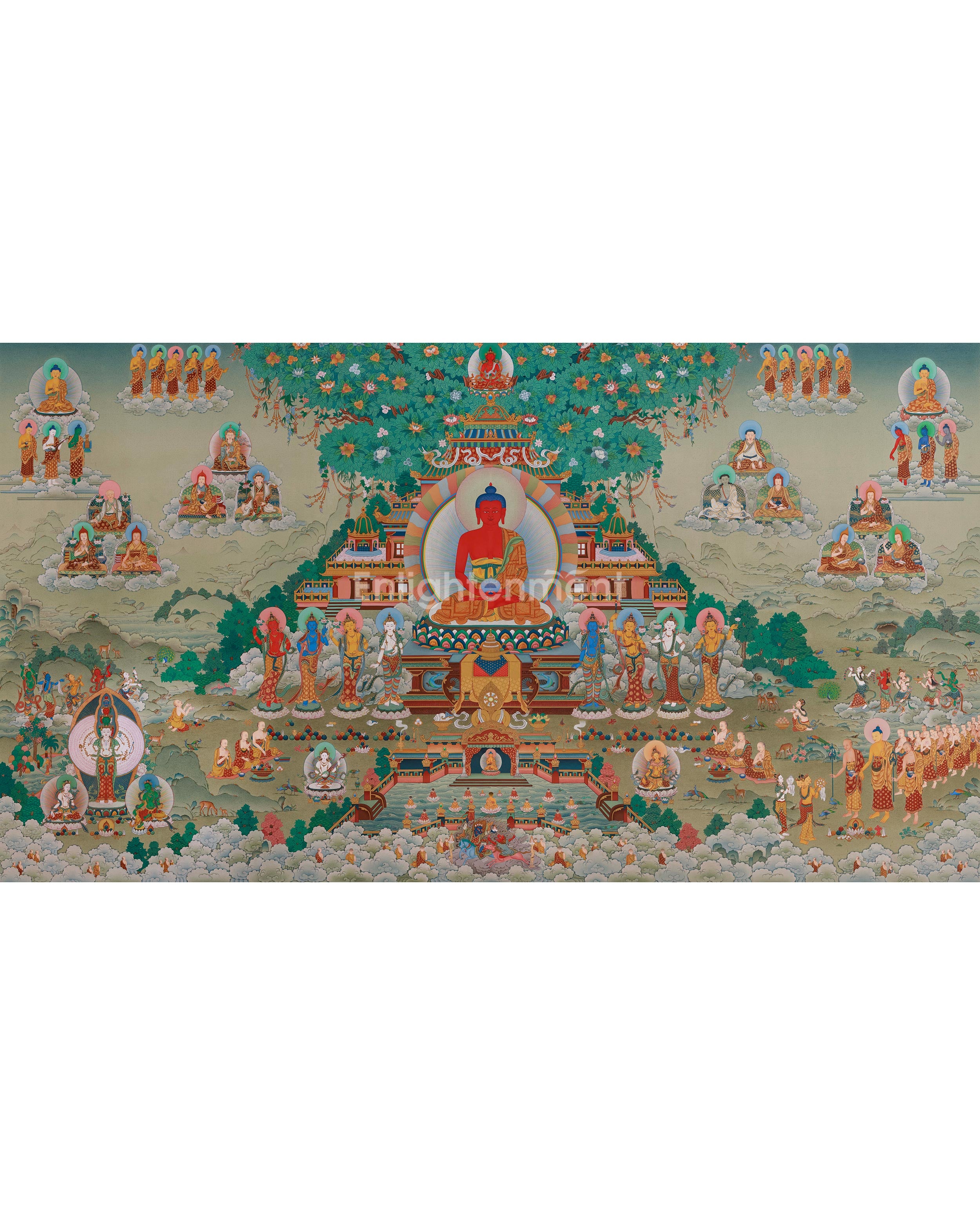 Traditional Amitabha Singham Thangka