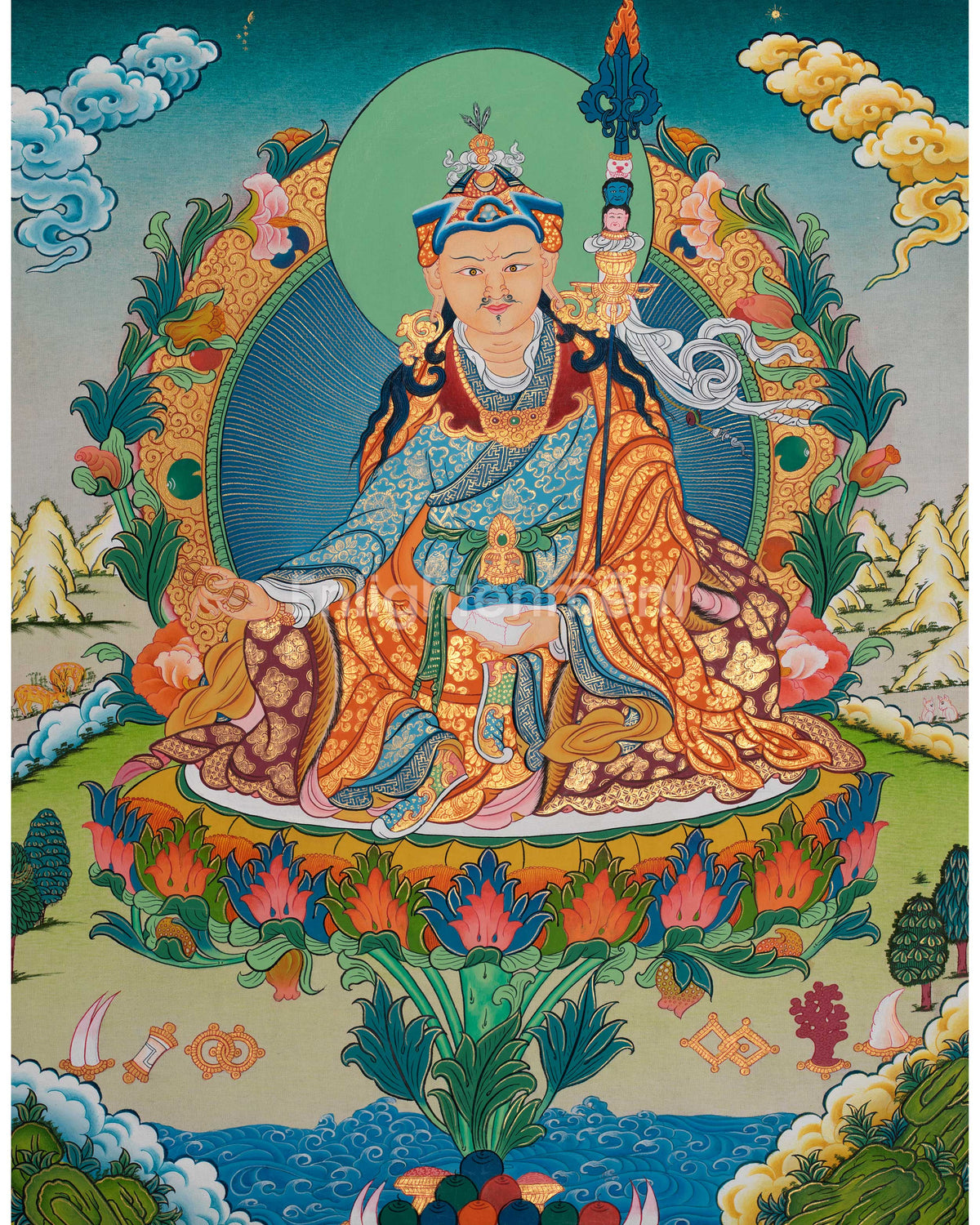 Traditional Hand-Painted Guru Rinpoche