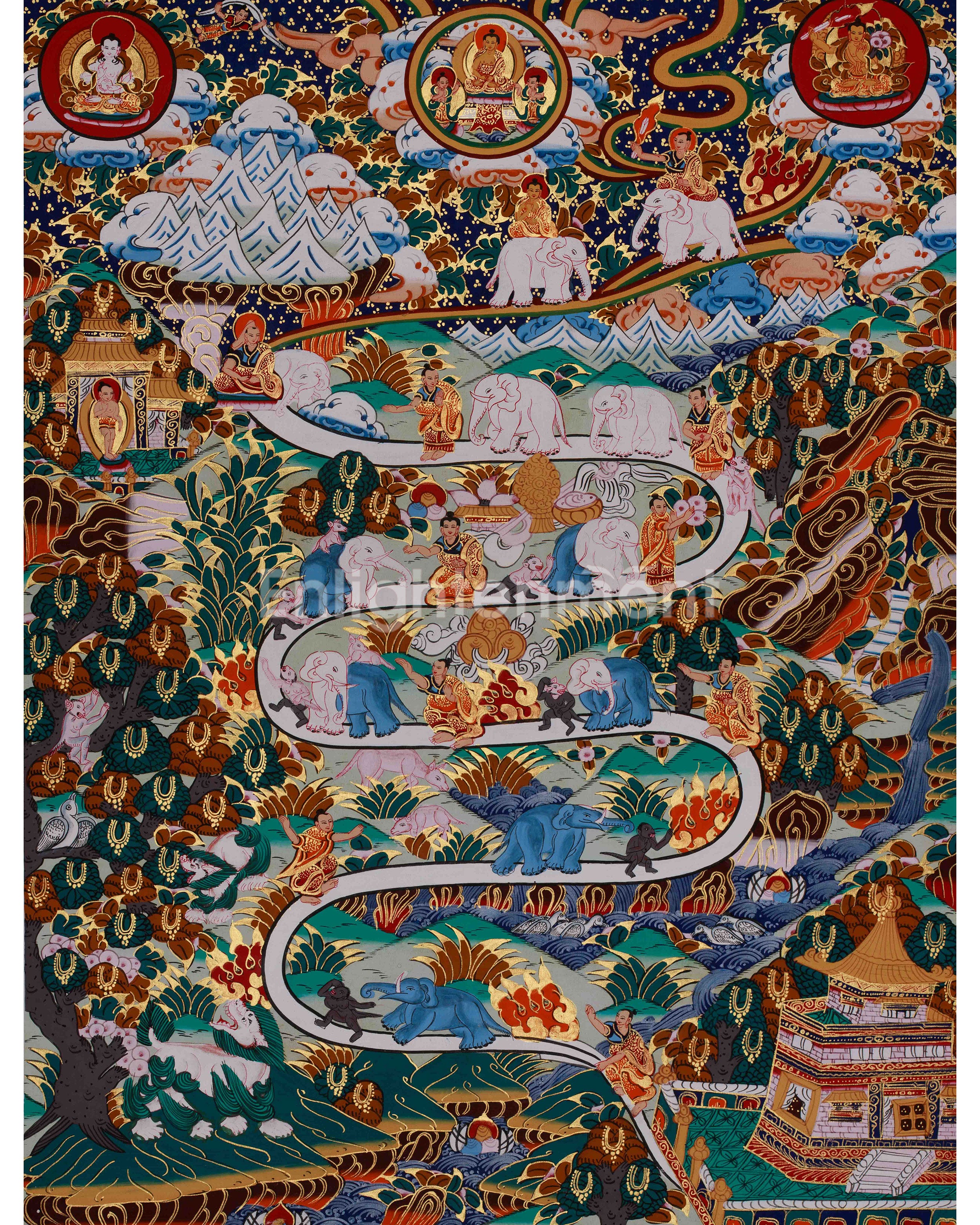 Traditional Samatha Meditation Thangka