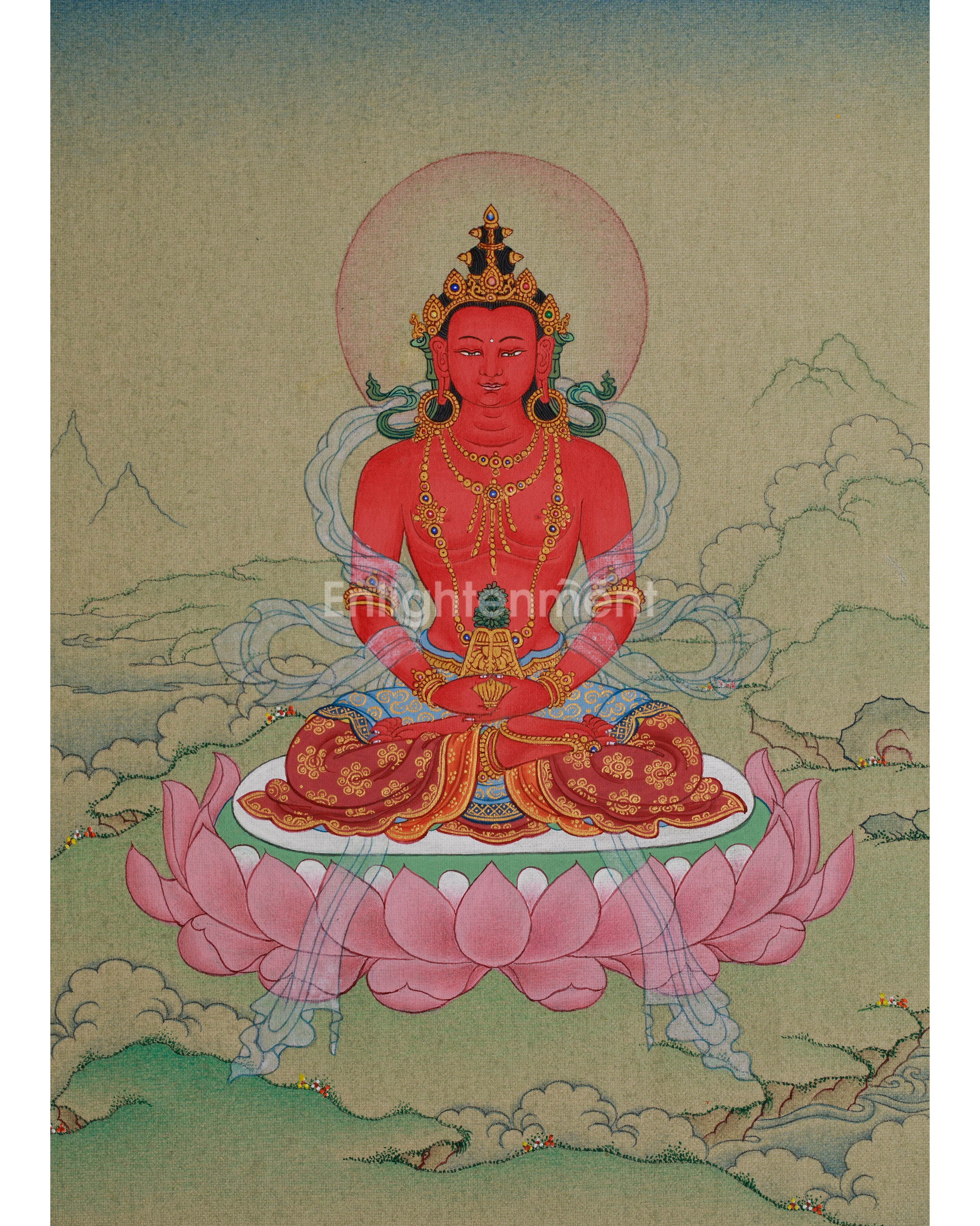 Traditional Thangka of Amitayus