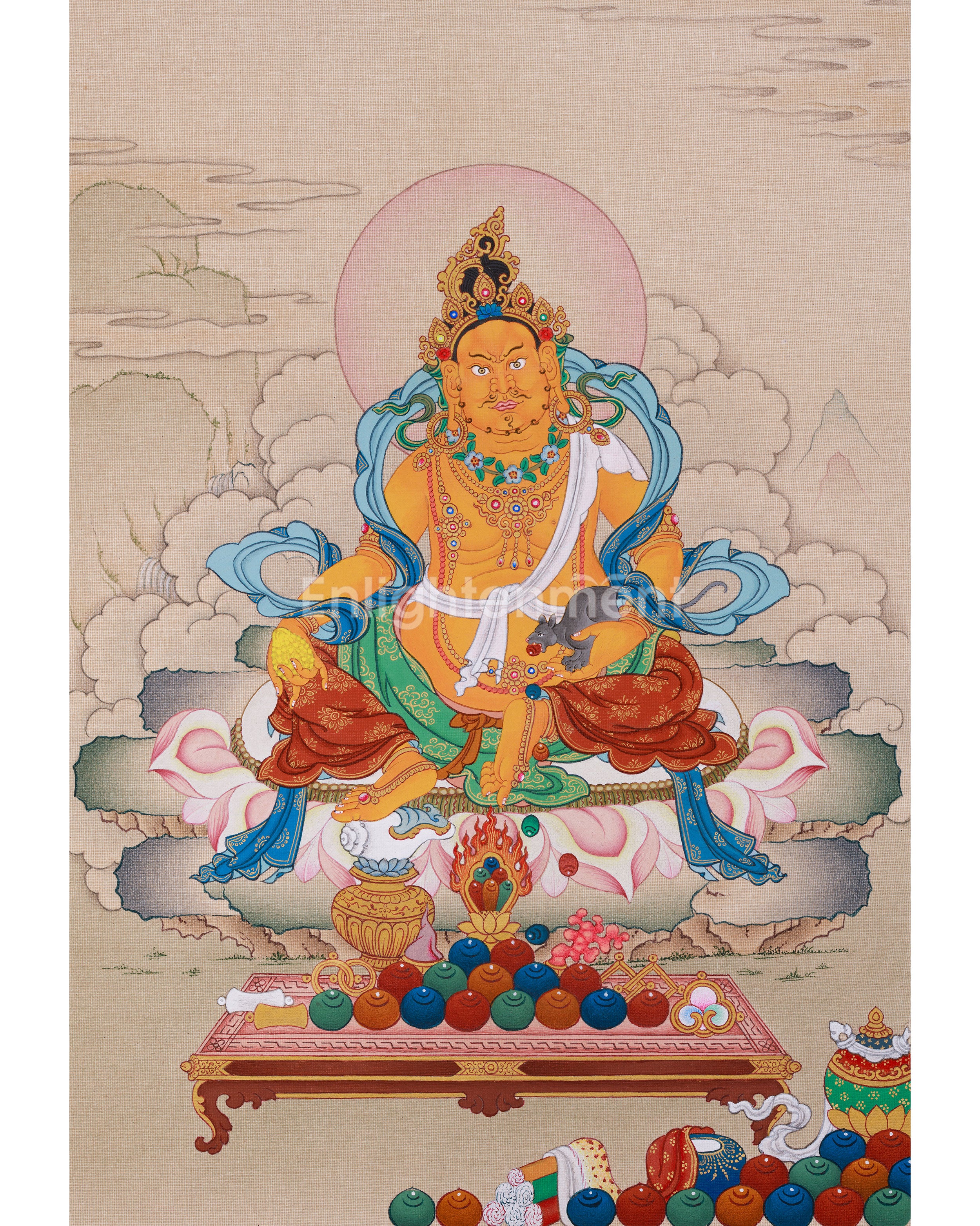 Traditional Thangka of Dzambhala