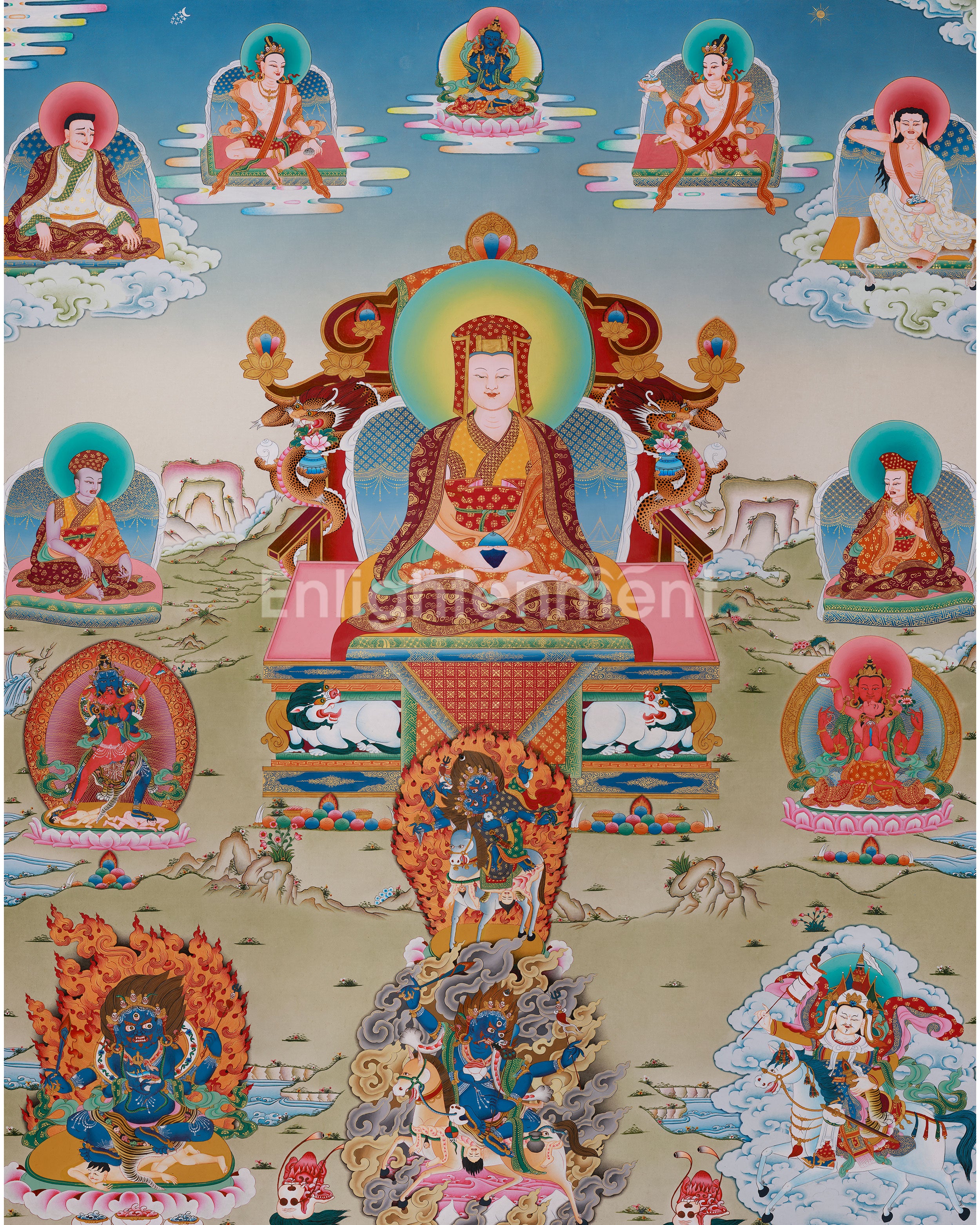 Traditional Thangka of Gompopa 