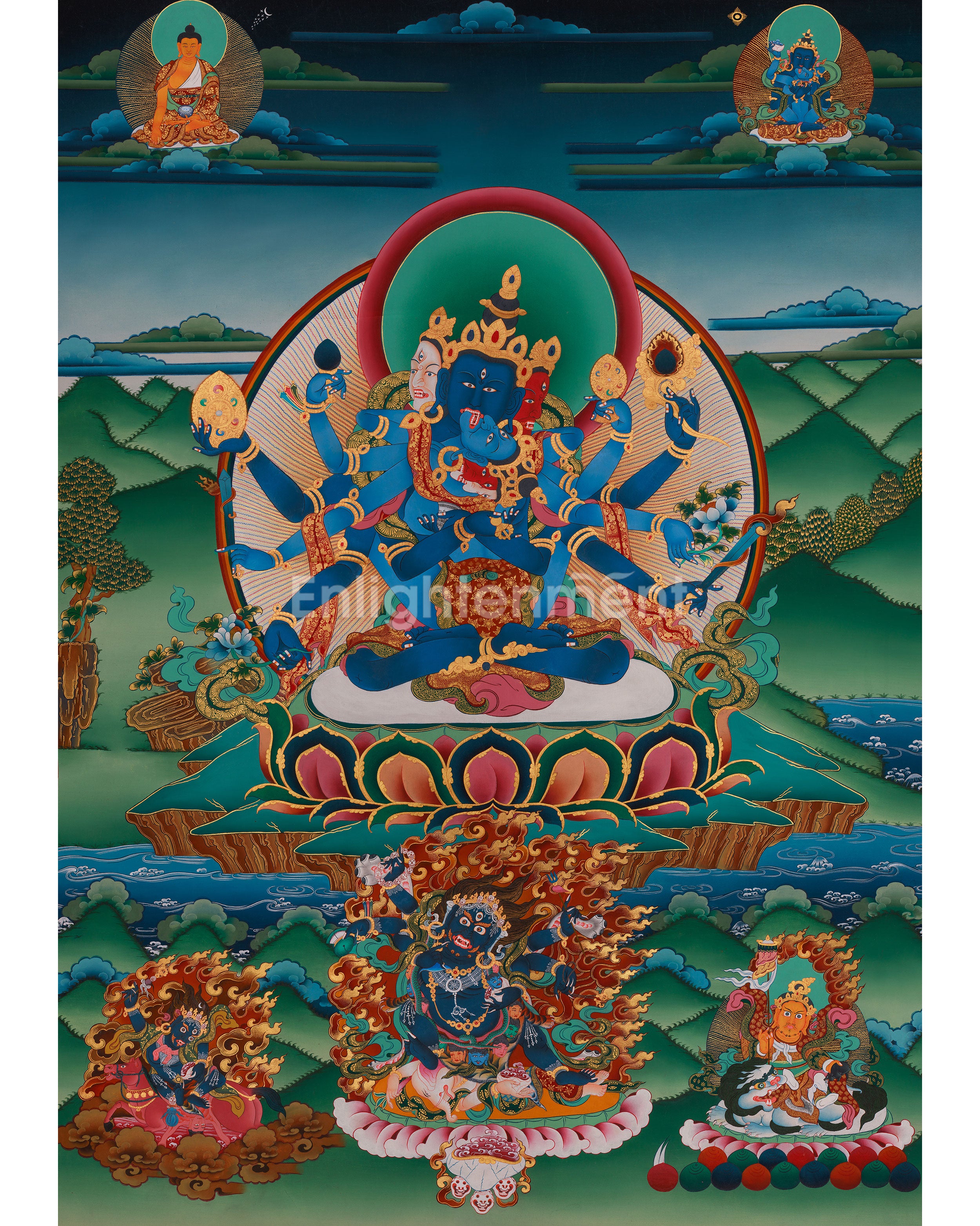Traditional Thangka of Guhyasamaja