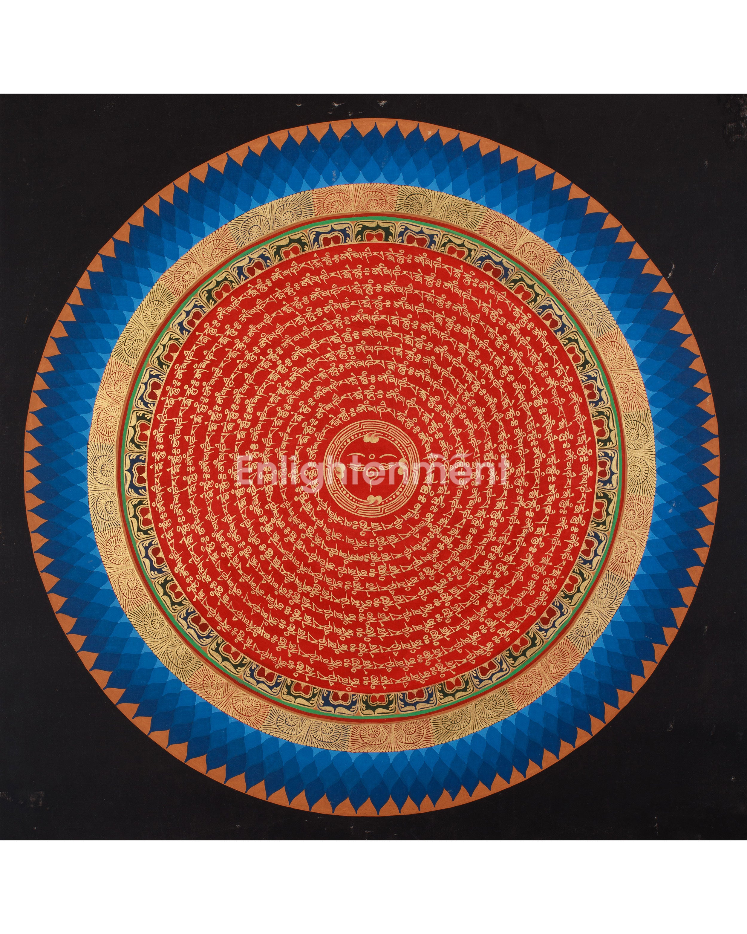 Traditional Thangka of Mantra Mandala