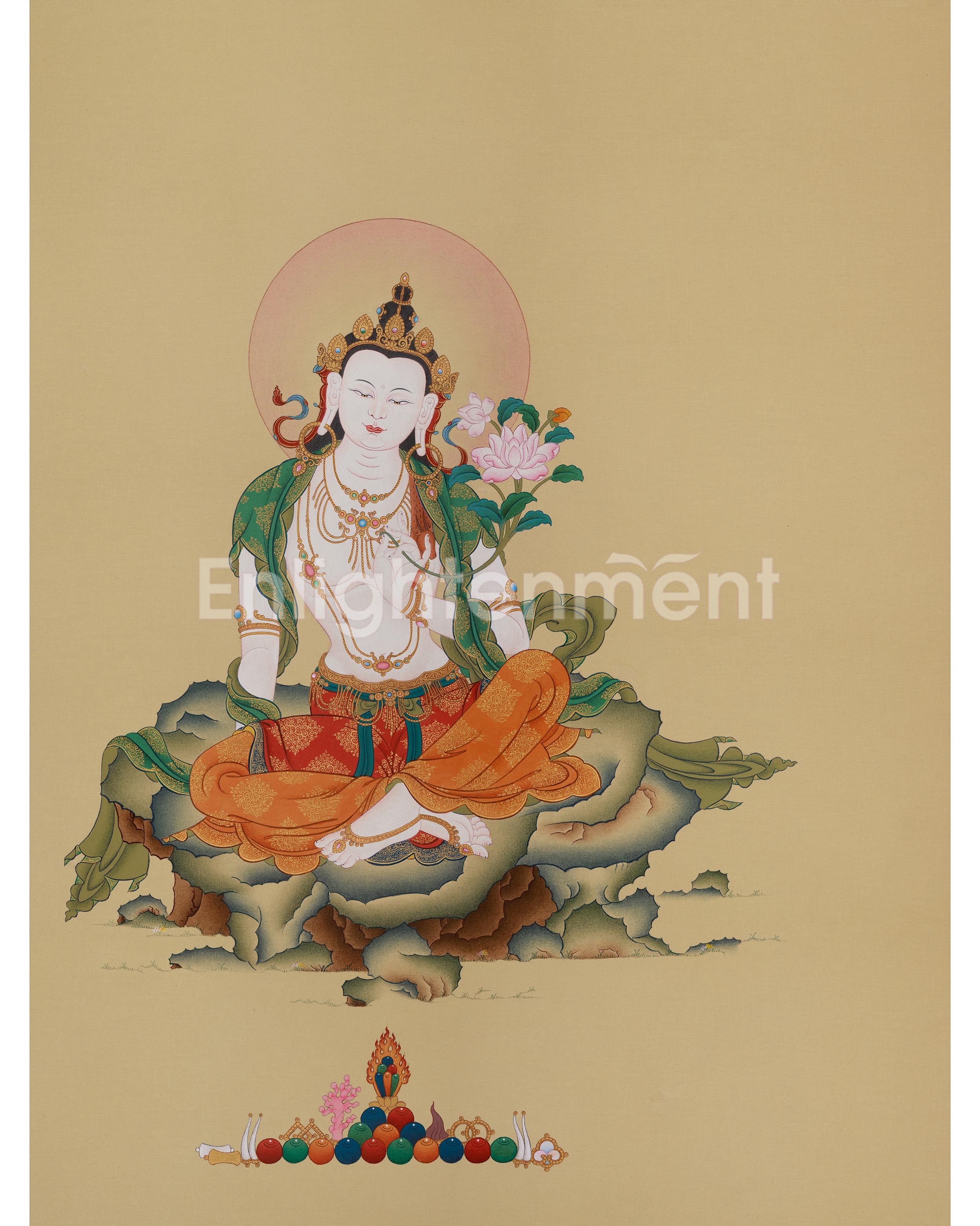 Traditional Two-Armed Chenrezig Thangka