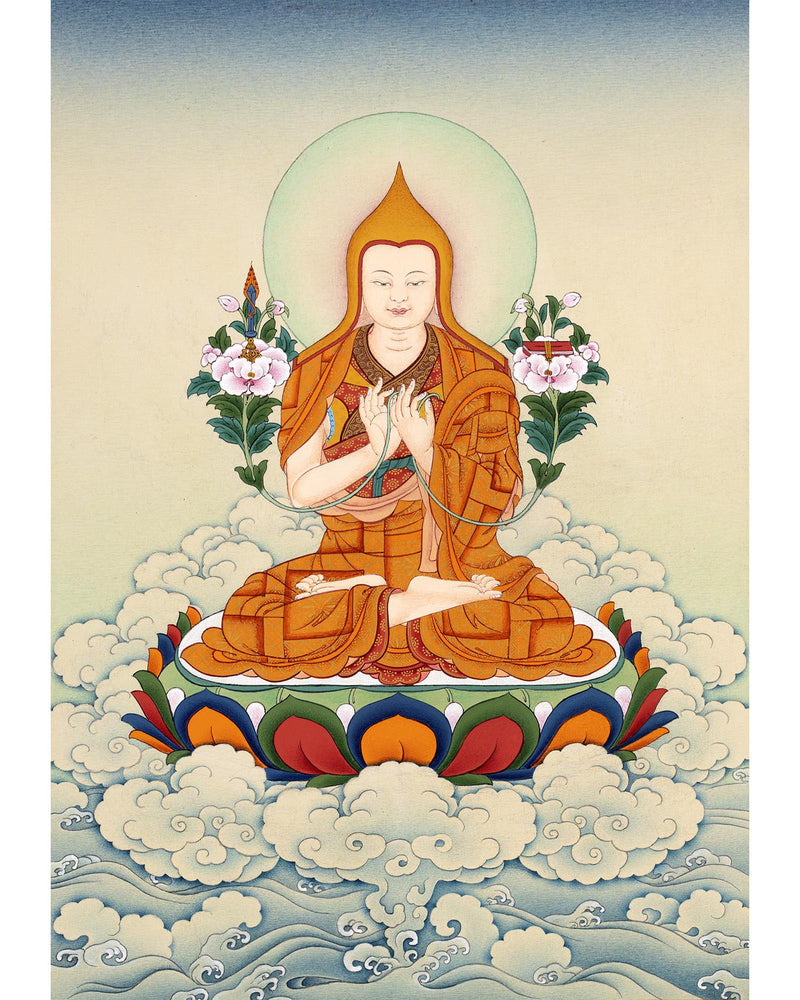 Losang Dragpa Thankga | Je Tsongkhapa Tibetan Buddhist Master Art