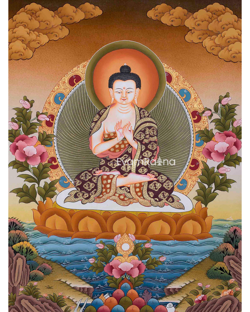 Vajrapani Bodhisattva Thangka Painting | Vairocana Buddha Thangka | Buddhist Art |