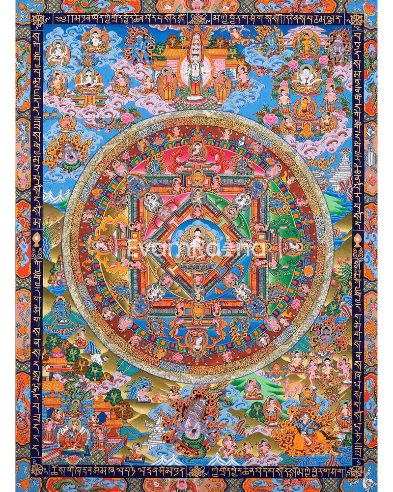 Vairocana Buddha & Shakyamuni Buddha Mandala Thangka