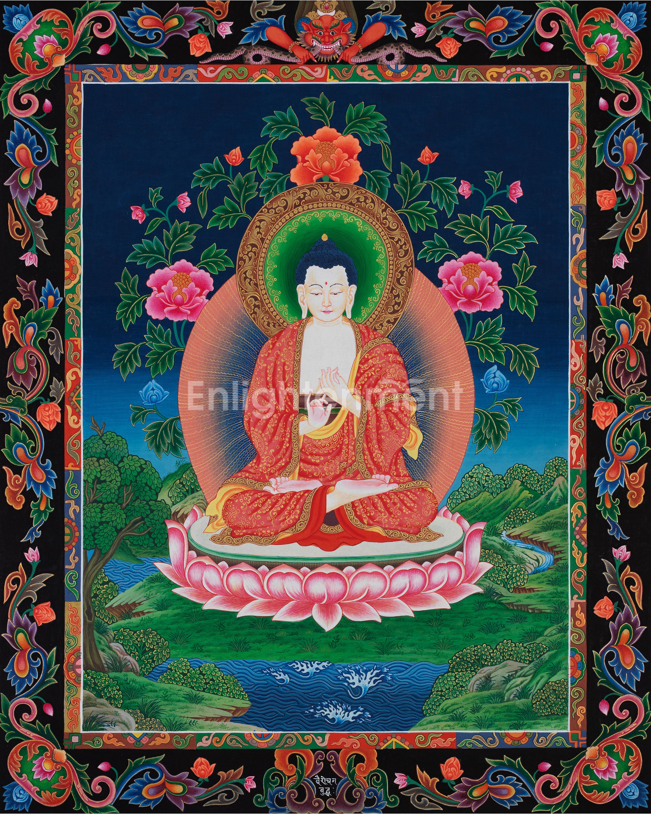 Vairochana Buddha Thangka Painting