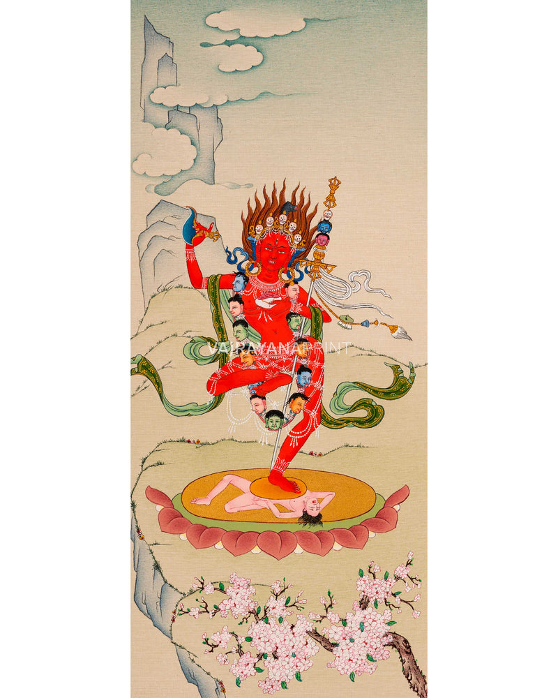 Divine Dakini Set Thangka Prints | Vajrayogini & Vajravarahi | Sacred Female Buddha Art