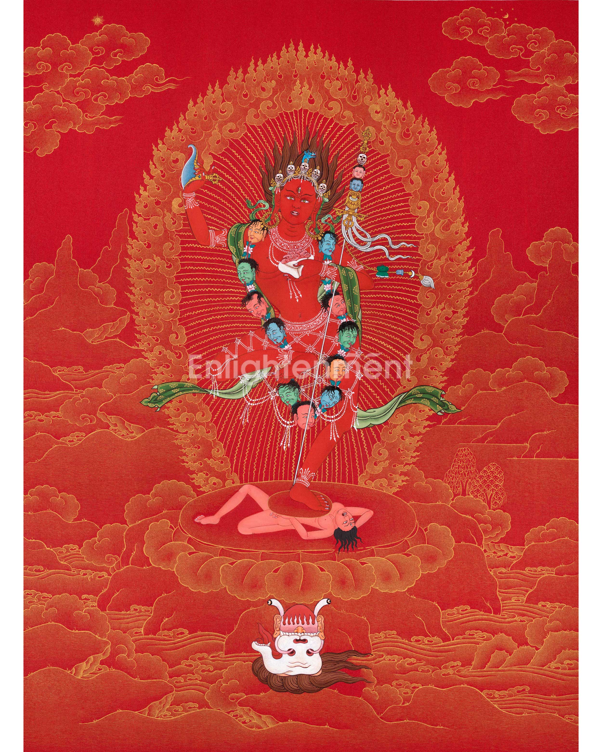 Red & Gold Vajravarahi Thangka