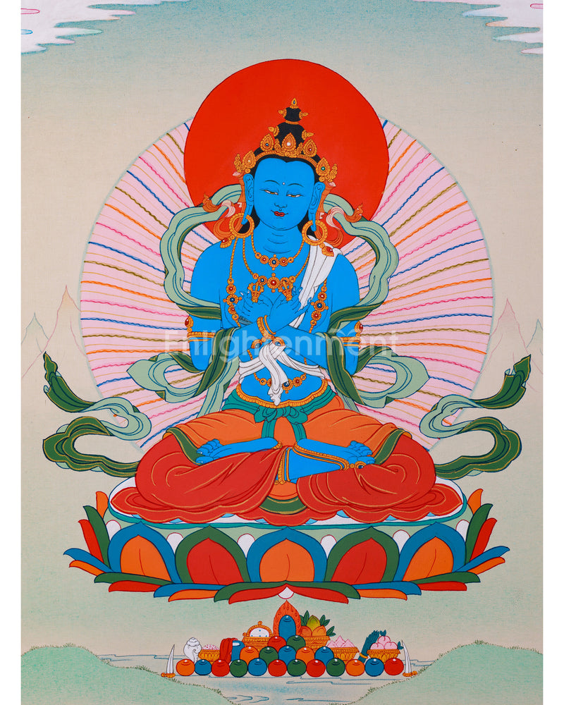 Tibetan Style Vajradhara Thangka Painting