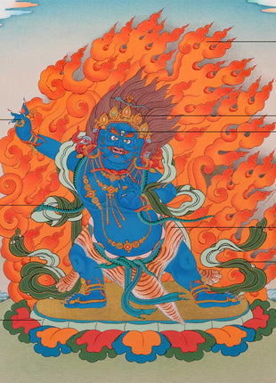 Bodhisattva Vajrapani Thangka | Tibetan Buddhist Art