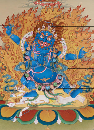 Bhutadamara Vajrapani Thangka | The Wrathful Protector of Tibetan Buddhism