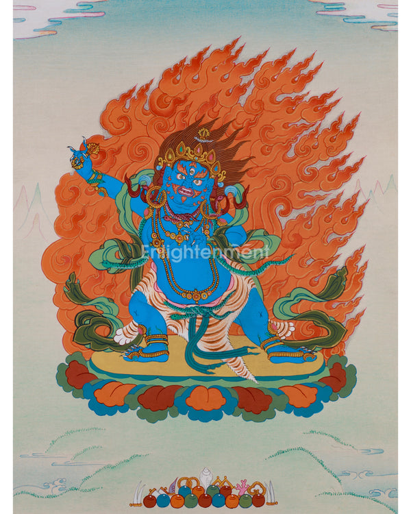 Wrathful Vajrapani Thangka