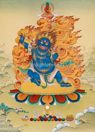 Feirce Power, Wrathful Compassion Vajrapani Thangka