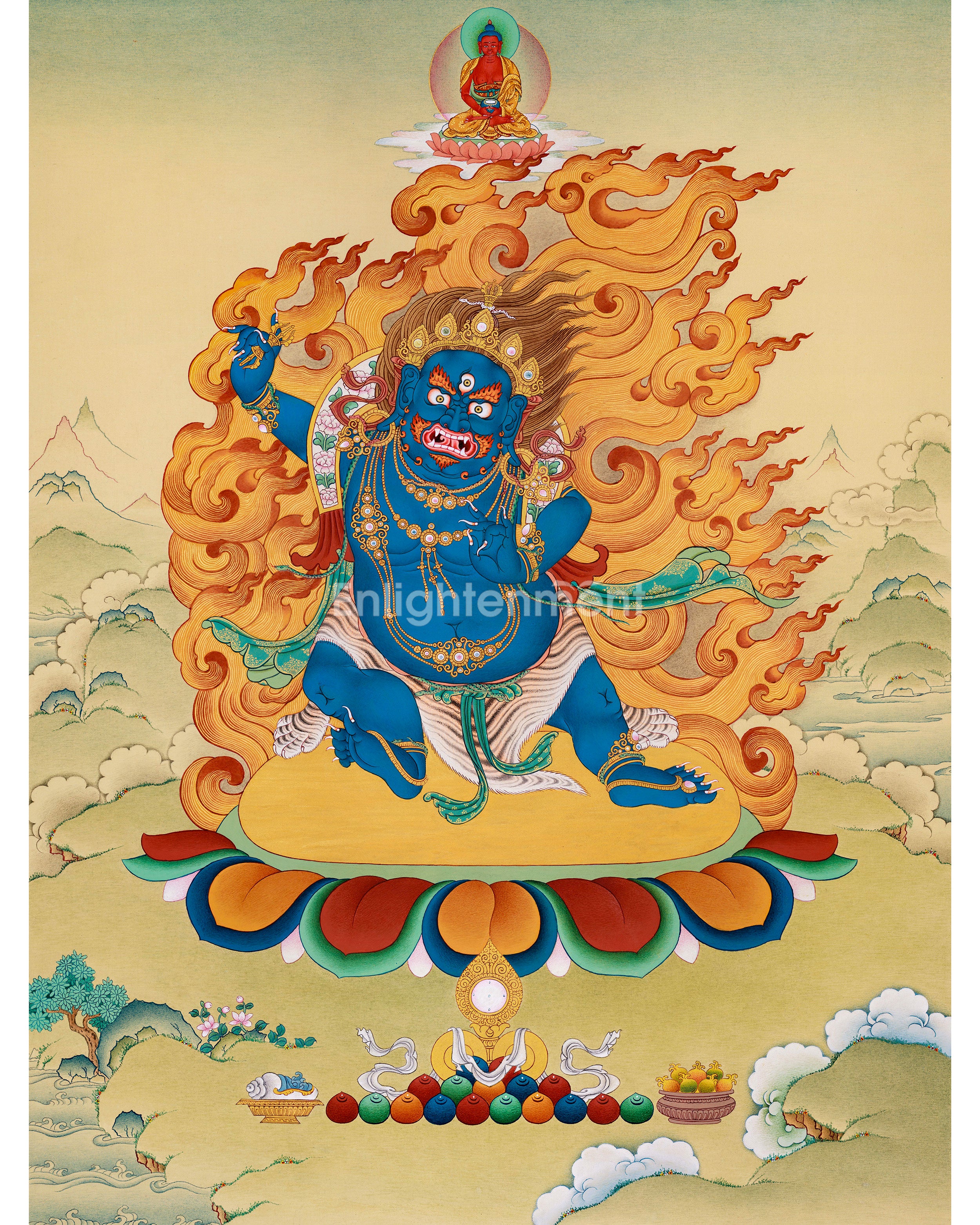 Feirce Power, Wrathful Compassion Vajrapani Thangka