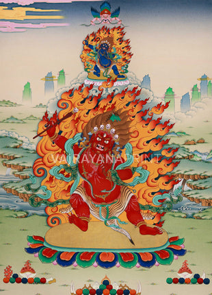 Hayagriva Digital Print | The Divine Guardian | Vajrapani Buddhism | Canvas Art for Spiritual Enhancement