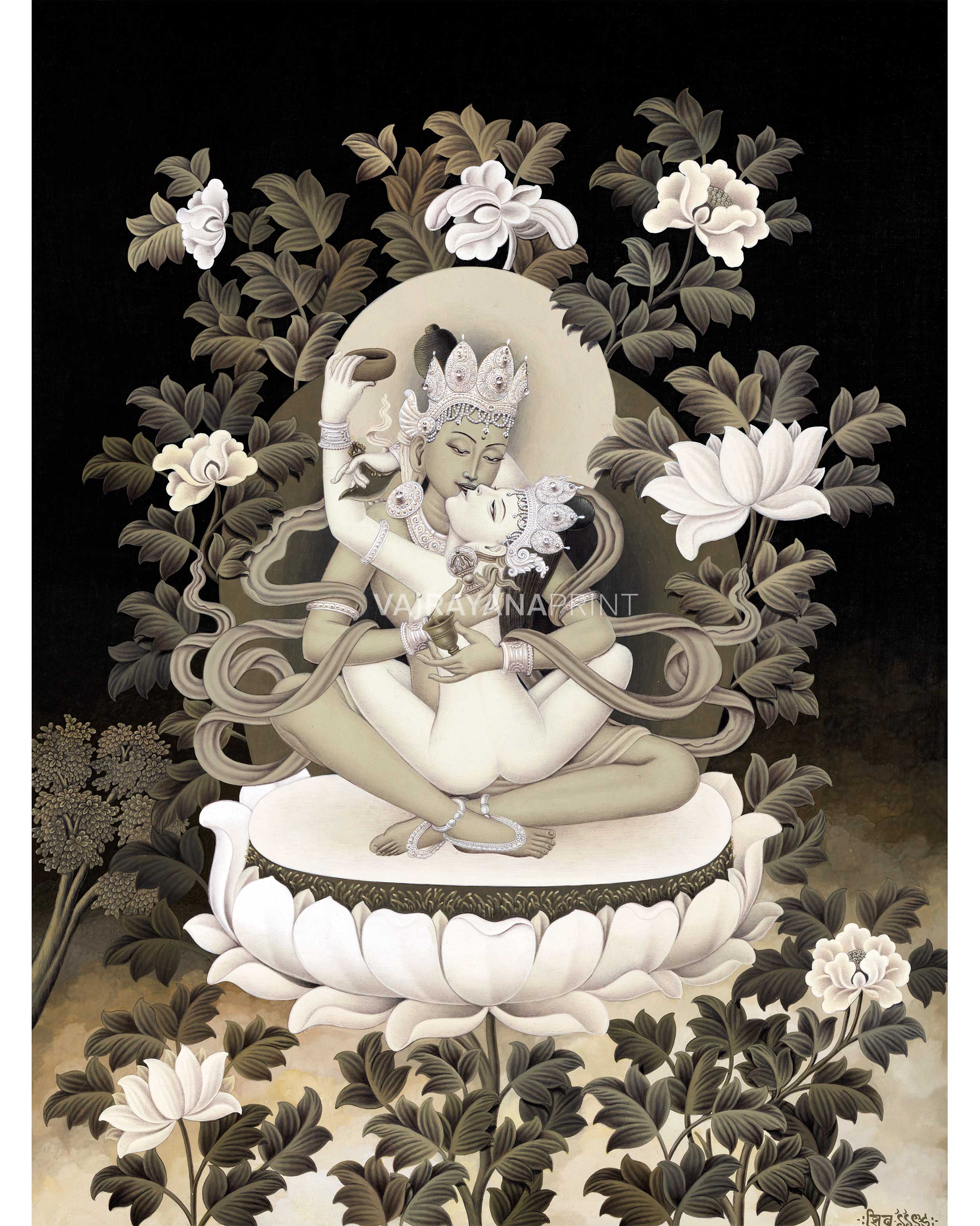 Vajrasattva Consort Thangka Print