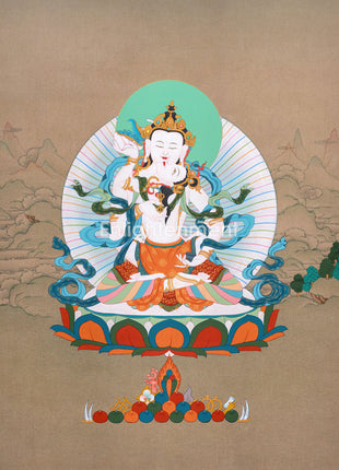 Yabyum Vajrasattva Thangka for Practice