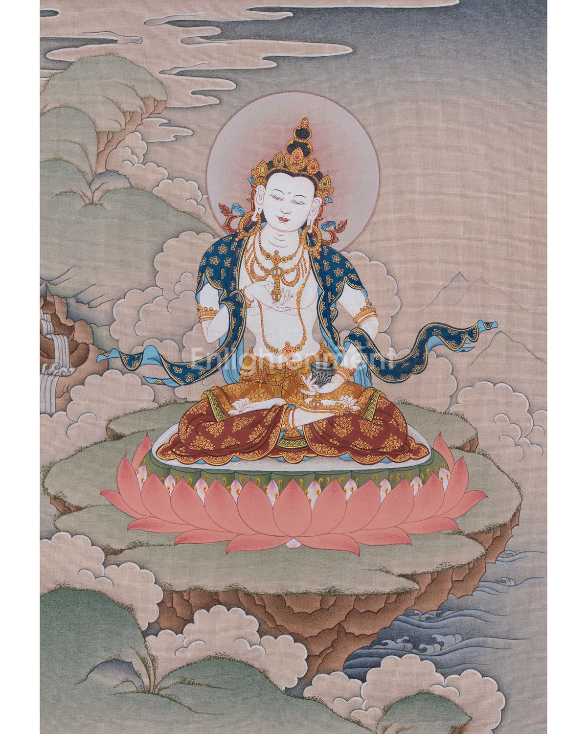 Vajrasattva Buddha of Purification Thangka