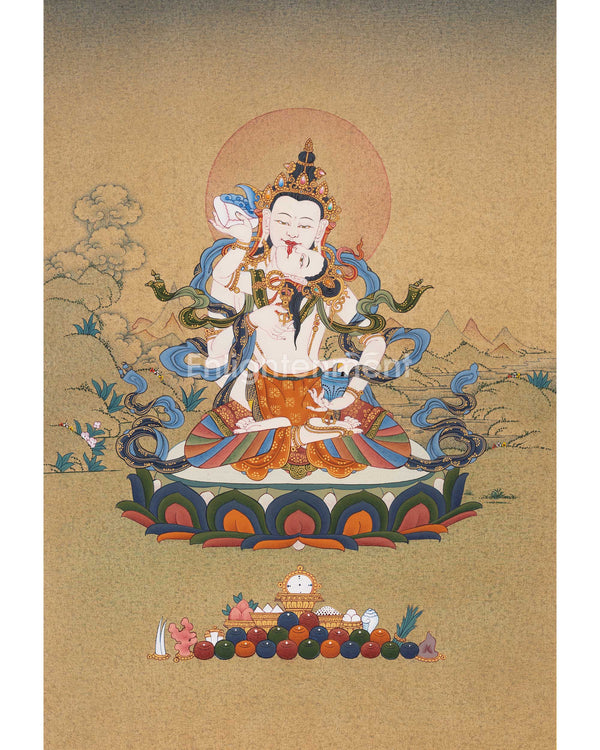 Yabyum Thangka of Vajrasattva