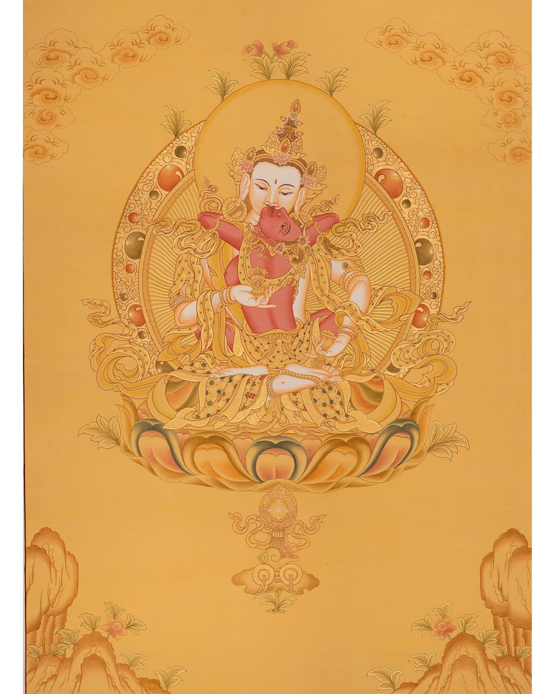 Full Gold Style Vajrasattva Shakti with Consort&nbsp;