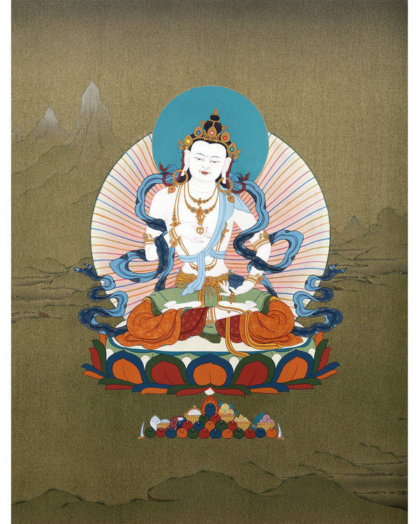 Vajrasattva Thangka, Dorje Sempa, Tibetan Thangka Painting