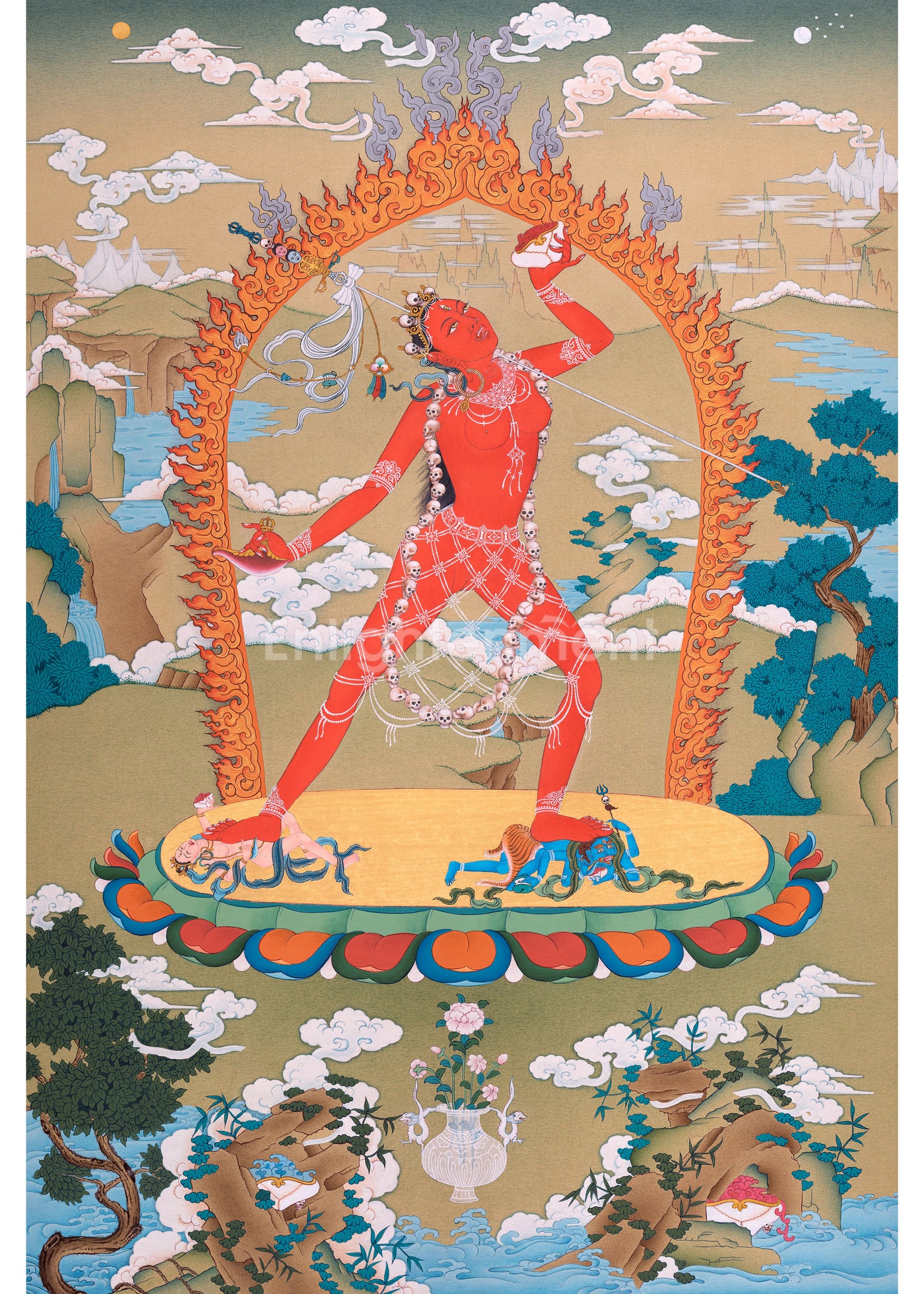 Hand-painted Dakini Vajrayogini Thangka