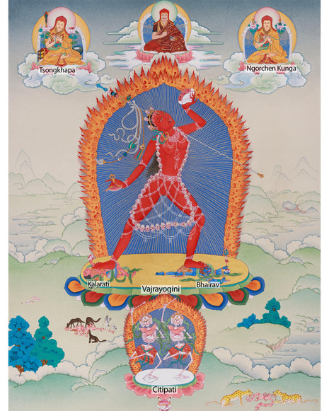 Red Dakini Vajrayogini Thangka | The Fierce & Compassionate Tantric Deity