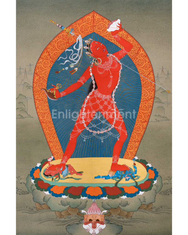 Fierce Vajrayogini Dakini Thangka | Tibetan Tantric Deity Painting