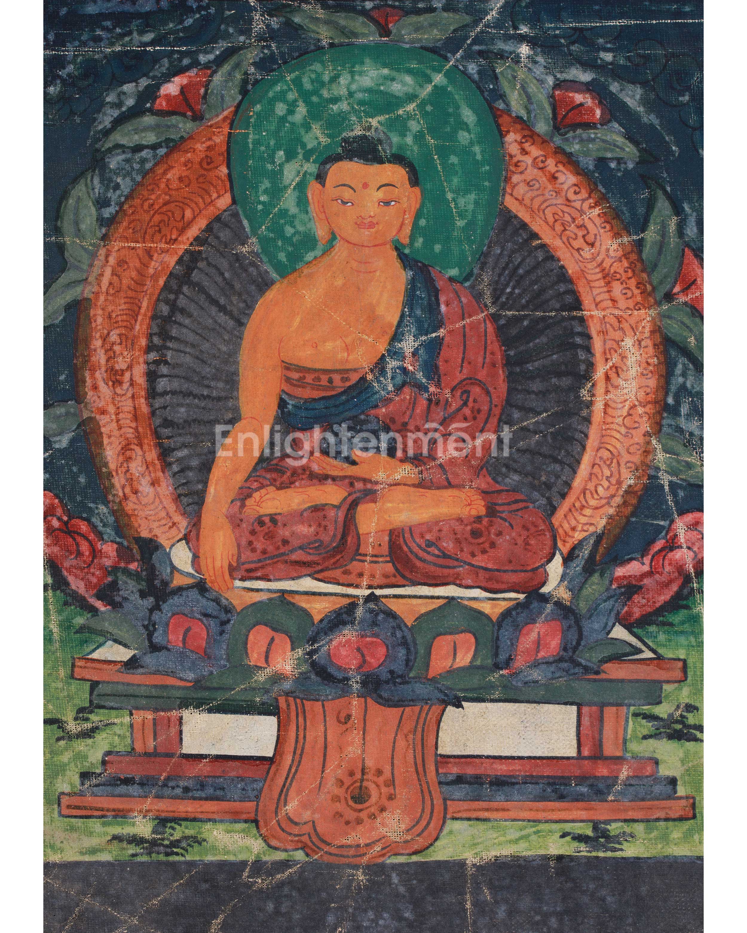 Vintage Shakyamuni Buddha Thangka 